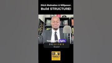 Ditch Motivation & Willpower. Build STRUCTURE! 💥Dre Baldwin #shorts #motivation #thethirdday