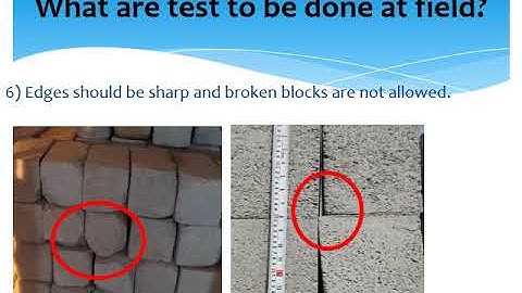 Field test for the solid concrete blocks-Quality test for the solid concrete blocks at site.