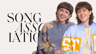 Tegan and Sara Sing 'Walking With A Ghost', and Britney Spears in a Game of Song Association | ELLE
