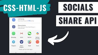 [ HTML | JS ]  Social Share button - Web Share API screenshot 3