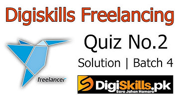 Digiskills Freelancing Quiz No. 2 Solution Batch 4 | FRL101 Quiz No. 2 Solution | Study Planet