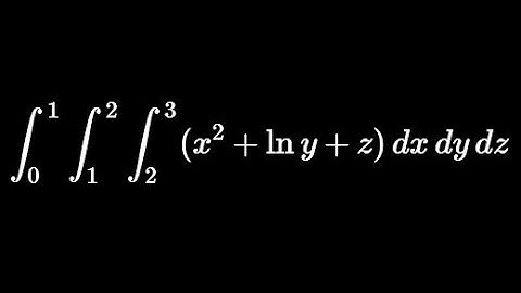 Calc III: Triple Integral example 2/8 (easy)
