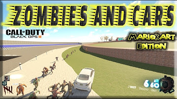ZOMBIES AND CARS!!! (MARIOKART EDITION) - BLACK OPS 3 CUSTOM ZOMBIES GAMEPLAY
