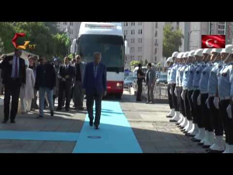 Cumhurbaşkanı Erdoğan, Gaziantep Valiliği'nde tören mangası ile karşılandı