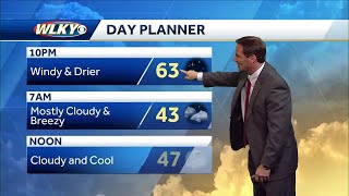Windy and drier for your evening