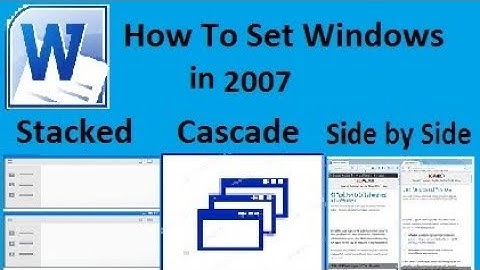 Windows 7: Arrange Windows Side-by-Side, Cascade, Stack, and Show Desktop