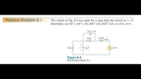 Practice Problem 8.1 | Fundamentals Of Electric Circuits | Alexander Sadiku|Ch 8 Second OrderCircuit