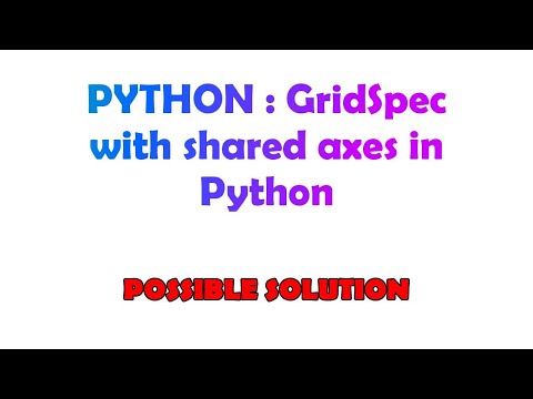 PYTHON : GridSpec with shared axes in Python