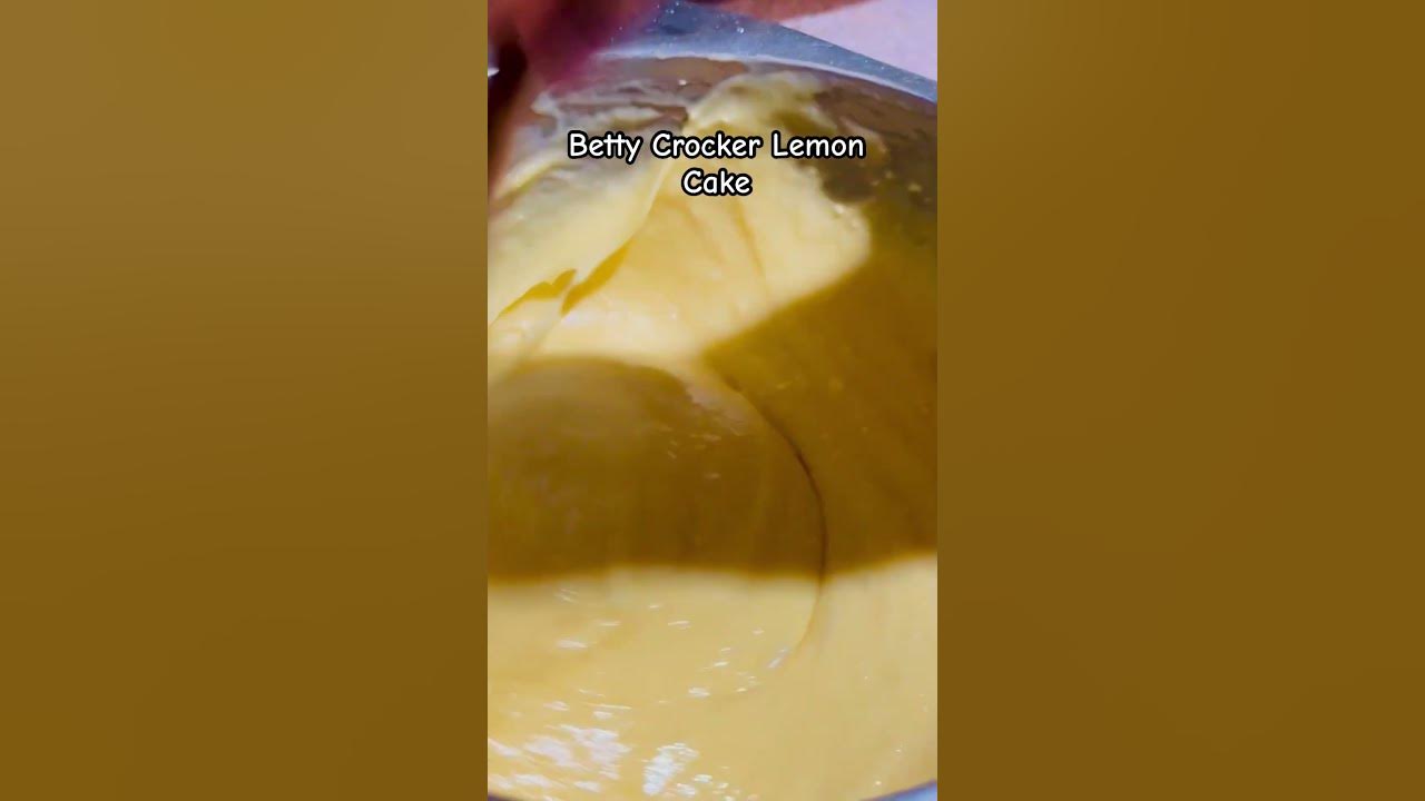 Mixing lemon cake cake shorts asmr satisfying bettycrocker lemon