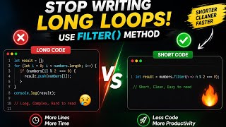 Stop Writing Long Loops! Use filter() Instead 🚀#coding #longvideo #javascript #programming 