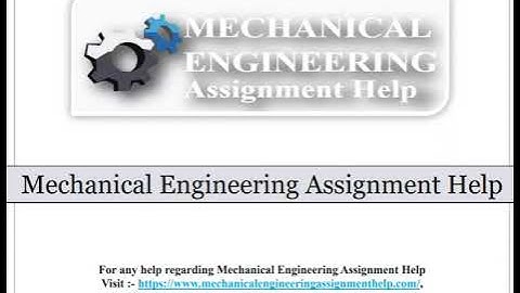 Mechanical Engineering Assignment Help