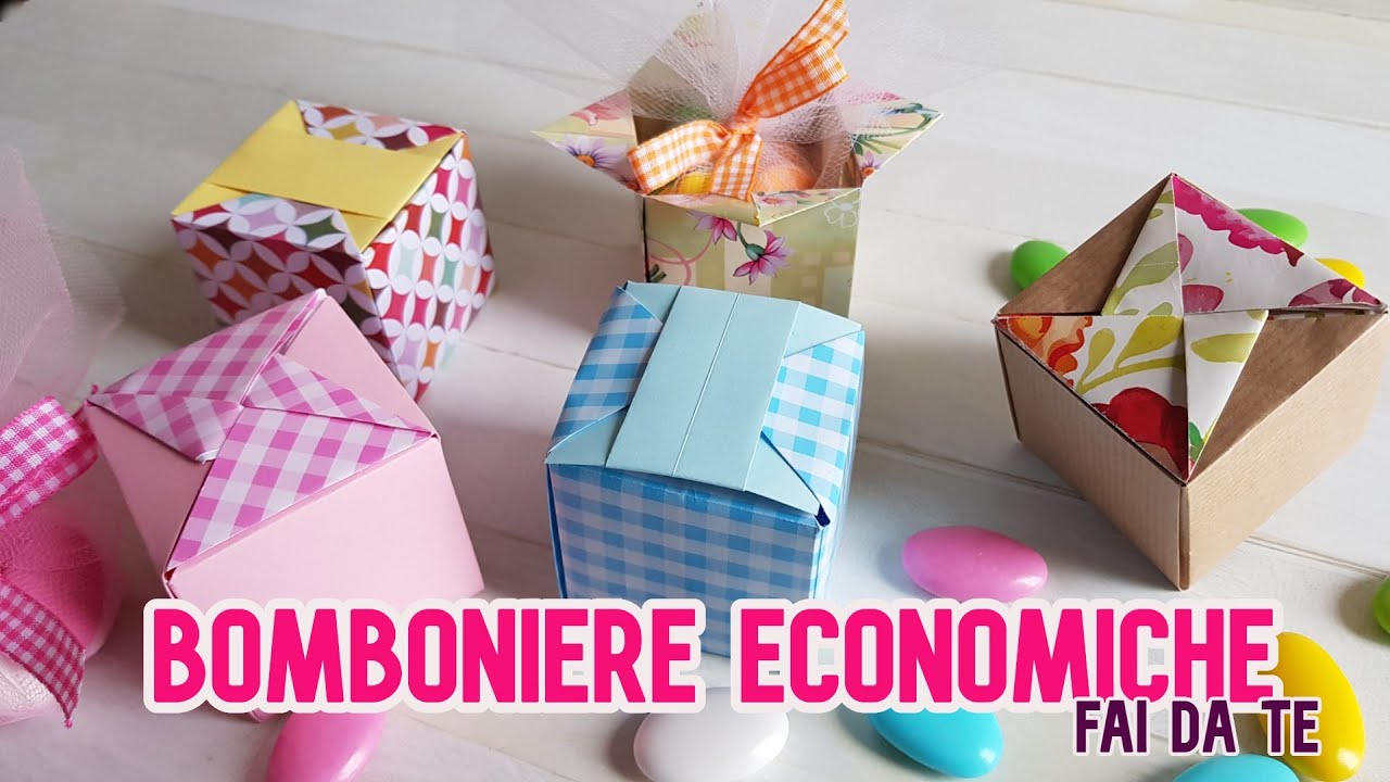 Bomboniere Economiche Fai Da Te Scatoline Origami Portaconfetti Youtube