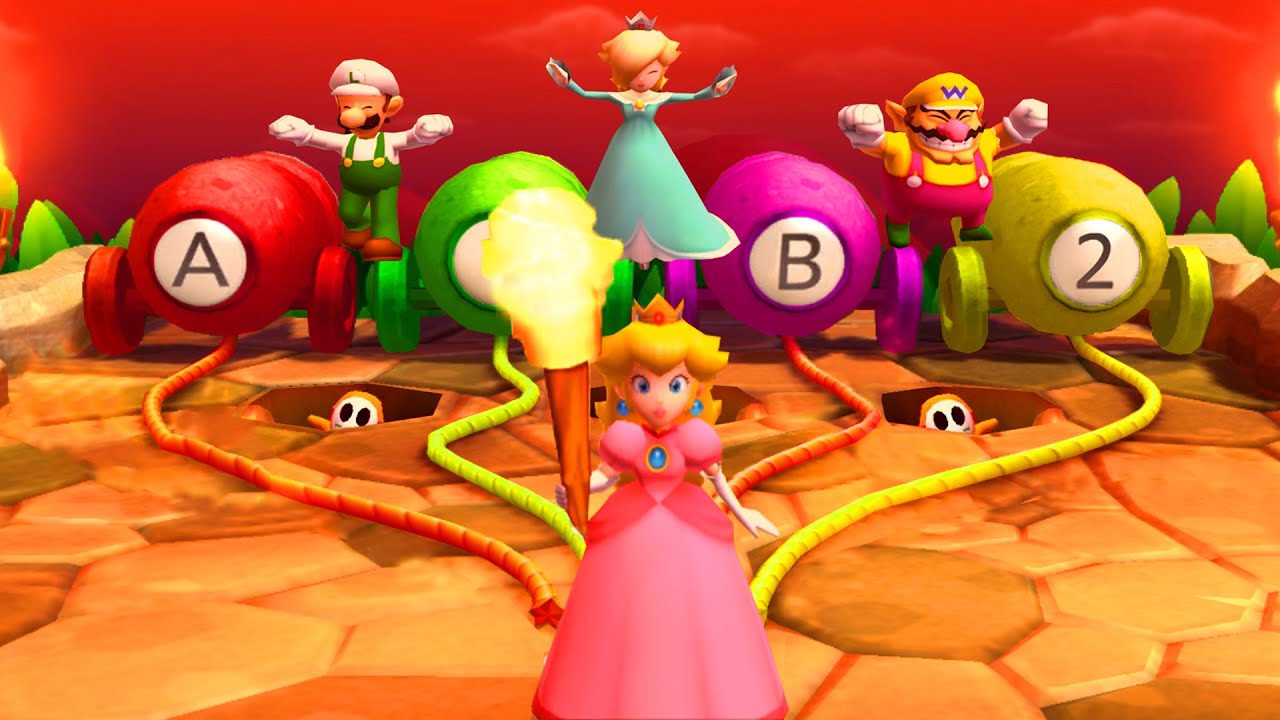 【マリオパーティ100ミニゲームコレクション】ピーチVsルイージVsロゼッタVsワリオ(COM最強 たつじん)