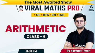 SBI | IBPS | RBI | ESIC | Viral Maths Pro | Arithmetic Class #6 | By Navneet Tiwari