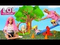 LOL Goldie Doll Family Puppy School Competition with Barbie Trainer Toy