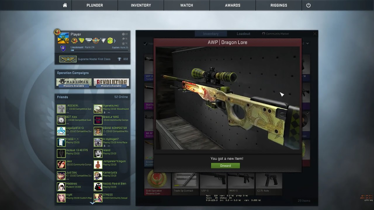 AWP Dragon Lore FN | Craft - YouTube