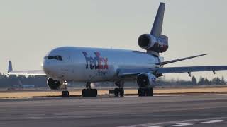 FedEx MD-11 Taxi Seattle Tacoma Airport 4K