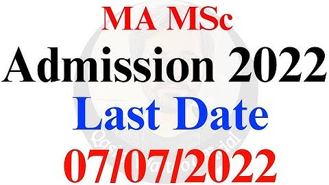 MA MSc Admission 2022 - Qasim Wattoo Official