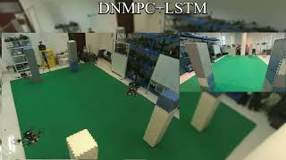 Prediction-Aware Adaptive DNMPC for Safety-Constrained Quadrotor Formation