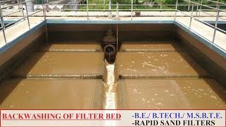 Backwashing of rapid sand filters|Back washing in water treatment plant|How to backwash sand filter