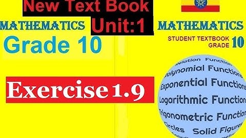 Mathematics Grade 10 Unit-1 Exercise 1.9 arrow diagrams from new book@Girma21