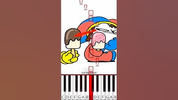 How to share ICE CREAM with your friend properly😊😊POMNI & JAX(@pinkorojapan) - Octave Piano Tutorial