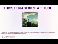 Attitude | Ethics Terms Series | Marks booster series | Aditya sir