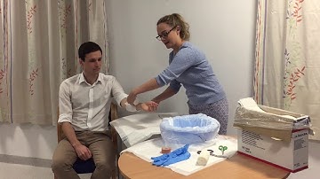 Application of POP volar slab