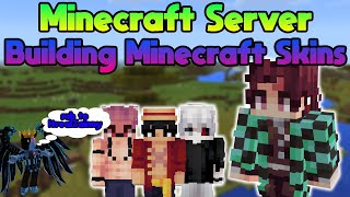 Live Minecraft Server Building Minecraft Skins | ?mc to join Server