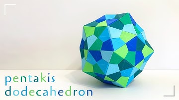 PENTAKIS DODECAHEDRON | Modular Origami | Triangle Edge Module (90 Units) Origami Stop Motion