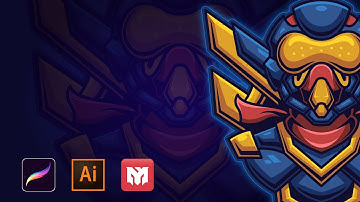 Pilot speed art from sketch to vector using Procreate and Adobe Illustrator