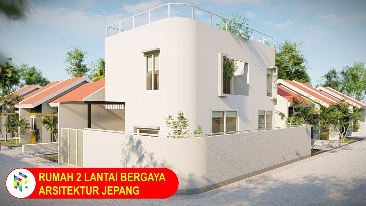 Desain Rumah 2 Lantai bergaya arsitektur Jepang, Ukuran 9 x12