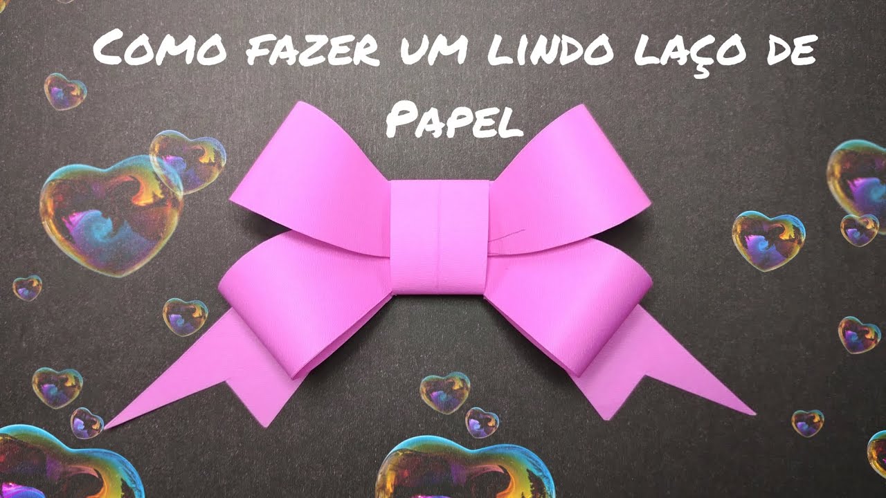 Como fazer um lindo laço de papel - Tutorial detalhado. - YouTube
