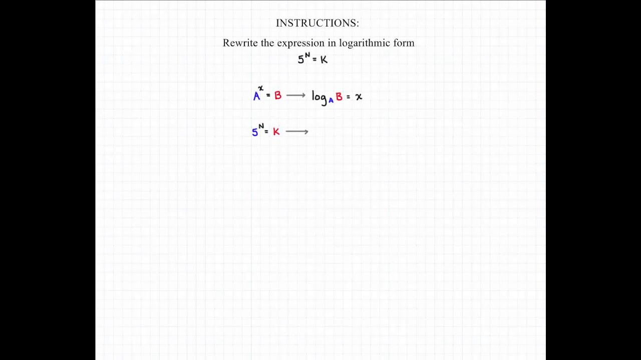 Converting Exponentials And Logs 5A YouTube Converting Exponentials And Logs 5A YouTube