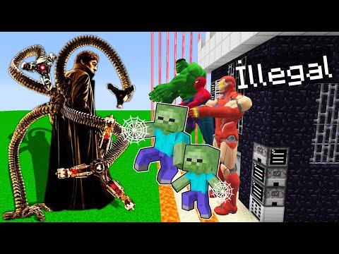 İLLEGAL SÜPER KAHRAMAN KULESİ YAPTIM 😱 - Minecraft