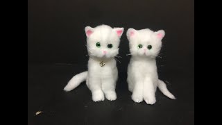 How to make a Cat with Cotton 🐱| Cute Cat craft 🐱|easy craft |Cotton crafts screenshot 2