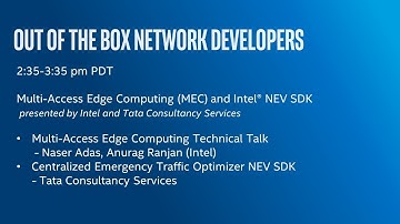 Multi-Access Edge Computing Technical Talk