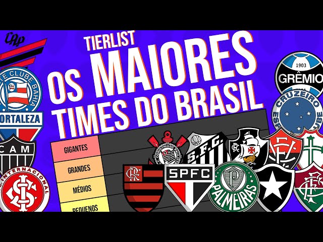 Meu tier list de maiores times do Brasil (eu não considerei títulos como  critério, e sim relevância no esporte) : r/futebol