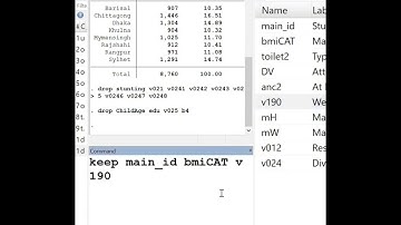 How to keep or select variables in Stata