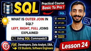 SQL Outer Join Explained in Urdu | Left Join, Right Join & Full Join with Examples