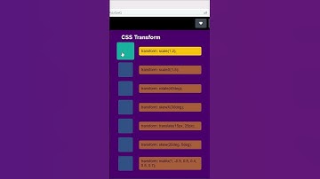 CSS Transform Properties #cssshorts #shorts #short