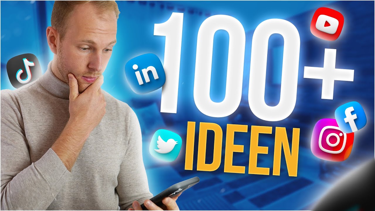 100+ Ideen für Social Media Content mit einfacher Lösung