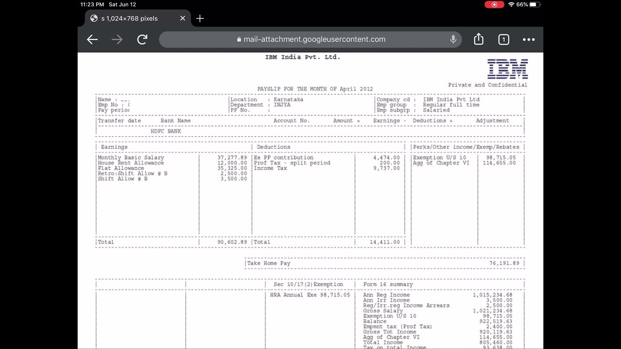 IBM Payslip - YouTube