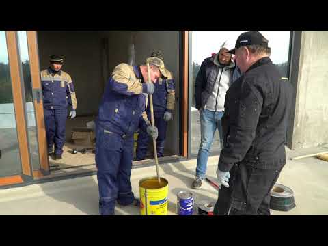 Клеевая кровельная система ЭПДМ. Обучающее видео по монтажу мембраны.