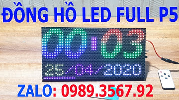 Đồng Hồ LED P5 Full Color 32X64 - Đồng Hồ LED