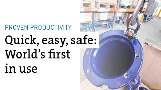 Our surprisingly simple solution for moving heavy hydrant blanks