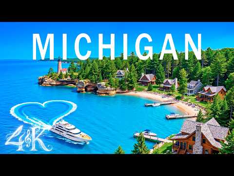 Michigan 4K 🇺🇸 | Great Lakes Paradise, Crystal Shores & Scenic Summer Vibes | Deep House 2026