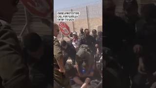 Israeli protesters demand flotilla entry to Gaza