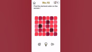 LEVEL-12 find the darkest colour on the screen | brain out | #brainout #shorts