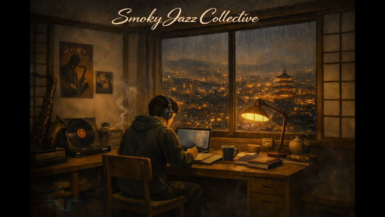 Soothing Lofi Jazz-Hop 2000s Japan | Smoky Jazz Collective | 1 AM Midterm Study Session